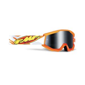 FMF POWERCORE Goggle Assault Grey/Orange - Mirror Silver Lens